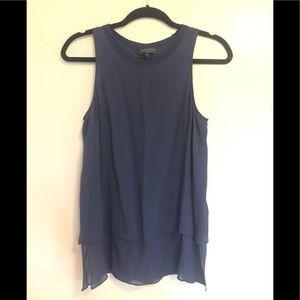 Rag & bone navy blue flutter top size small